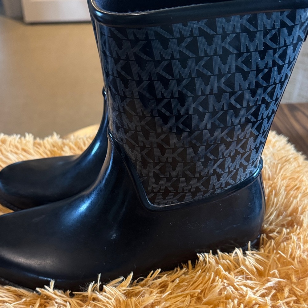 Michael Kors Black MK Pattern Boots